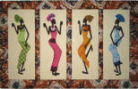 Afrikanische Tänzerinnen (78x50 cm)